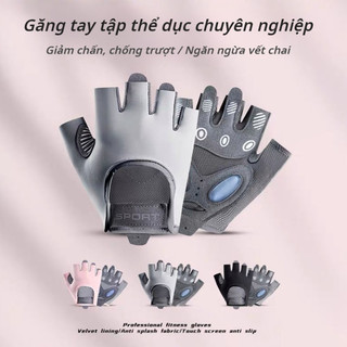  Găng Tay Aolikes CÓ ĐỆM SILICON MỚI Tập Gym Nữ Găng Tay Gym Nam Hở Ngón Chống Trượt Cao Cấp Tập Yoga Goft Đạp Xe 