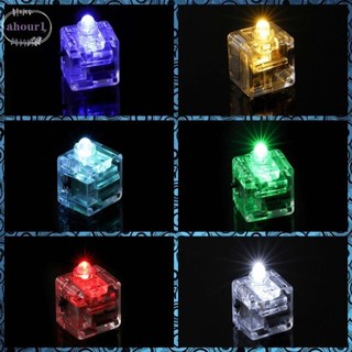 Ahour1 đèn nến bể cá, đèn led mini chìm trang trí mini, đèn trang trí dưới nước vuông chống thấm nước nhựa bể cá đèn trang trí bể cá