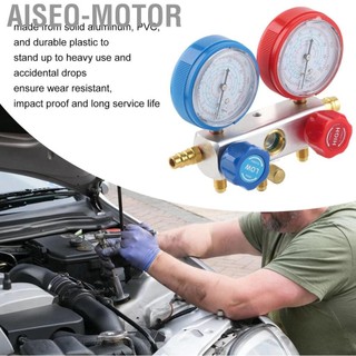 Aiseo-Motor Chẩn Đoán Chất Làm Lạnh Sạc Dụng Cụ 4000PSI Nổ Áp Dễ Đọc 3 AC Đa Tạp Đồng Hồ Đo Bộ Cho R410A R22 R404