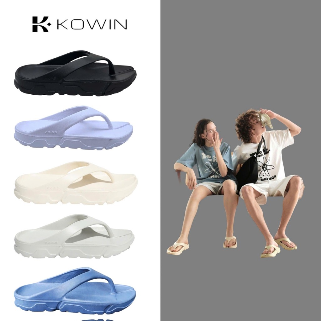 Kowin G8025 Dép Kẹp Tông Xỏ Ngón Lọt Khe Thể Thao Unisex Nam Nữ Siêu Nhẹ