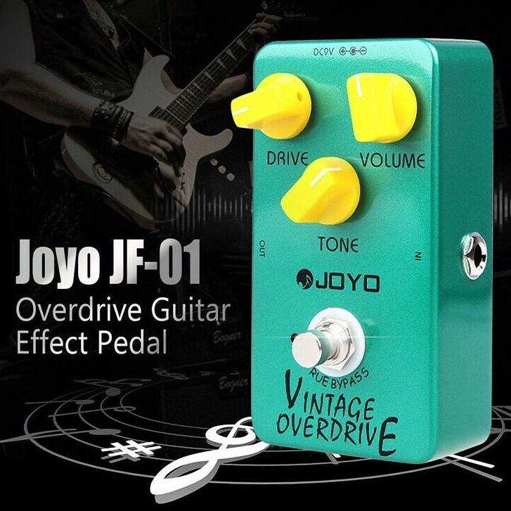 JOYO Jf-01 Overdrive True Bypass Effect Pedal Classical Vintage Electric Guitar Tube Screamer Phụ ki
