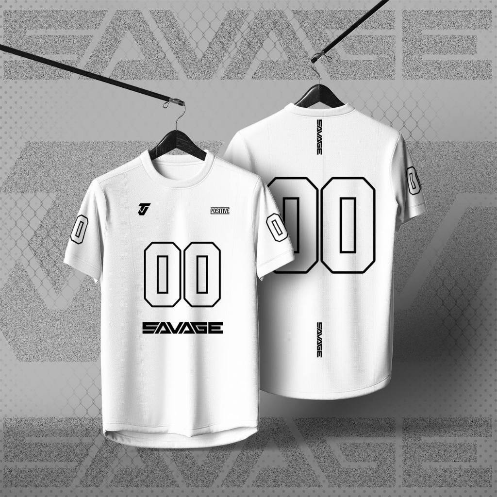 Phiên Bản Mới Baju Jersey Tùy Chỉnh TJ SAVAGE Jersi TJ SAVAGE Nhanh Khô Cho Unisex Tay Ngắn