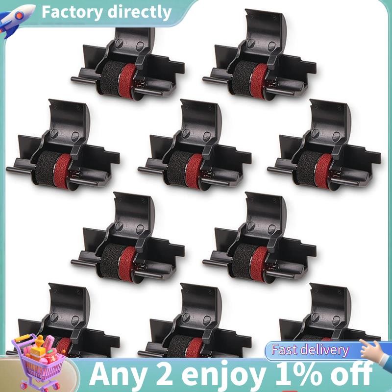 LU-10 Chiếc Máy Tính Máy In Ruy Băng Mực Đen Đỏ Con Lăn Máy In Ruy Băng IR40T IR-40T Thay Thế Cho HR