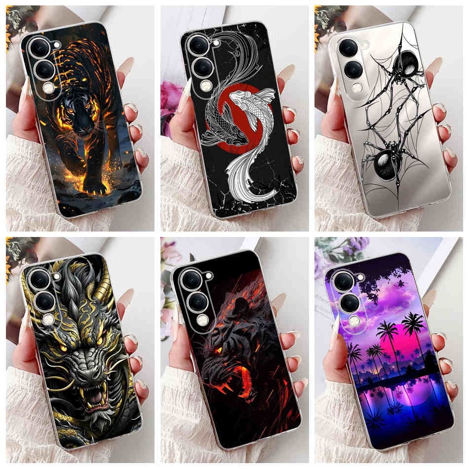 Dành Cho Vivo Y04 Y29S 2025 Vỏ Điện Thoại TPU Silicon Mềm Họa Tiết Nhện Vivo Y04 Y29S