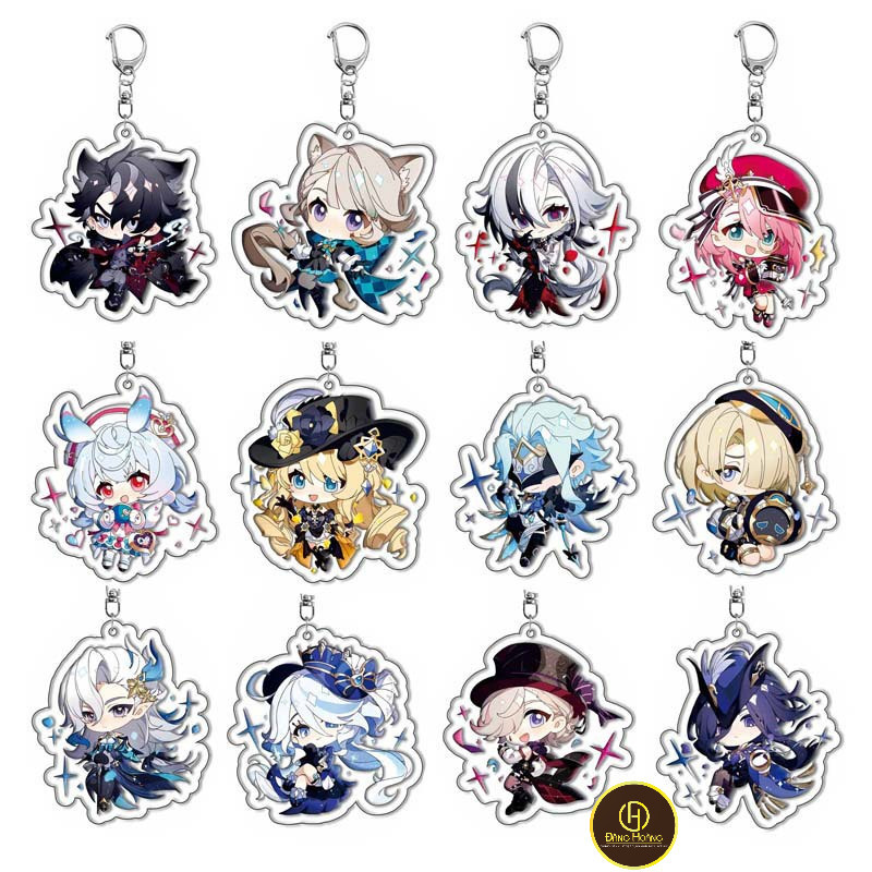 Trò Chơi genshin Impreza knave sigewinne lyney ii dottore arlecchino Móc Chìa Khóa Sưu Tầm - ĐH