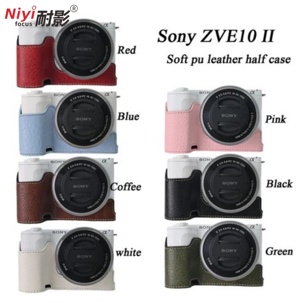 Ốp Da PU Cho ZVE10 II Body Mirrorless Camera Sony ZVE10 II ZVE10 Mark II ZV-E10 II Bảo Vệ Túi Máy Ản
