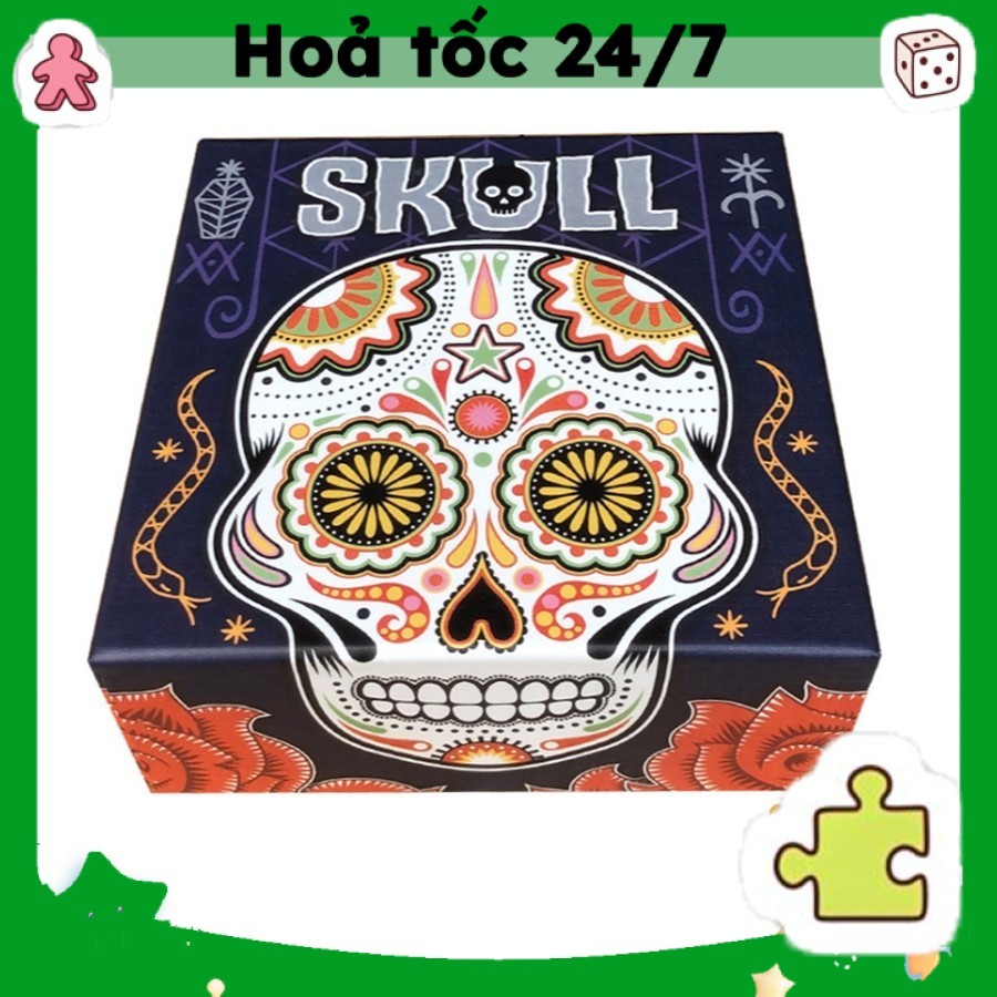 Boardgame Skull Trò chơi thẻ bài 3-6 người Tigar