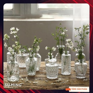 Lọ Hoa Thuỷ Tinh [RETRO] [MINI] cao cấp, phong cách retro Bắc Âu sang trọng, nhiều hoạ tiết lựa chọn.