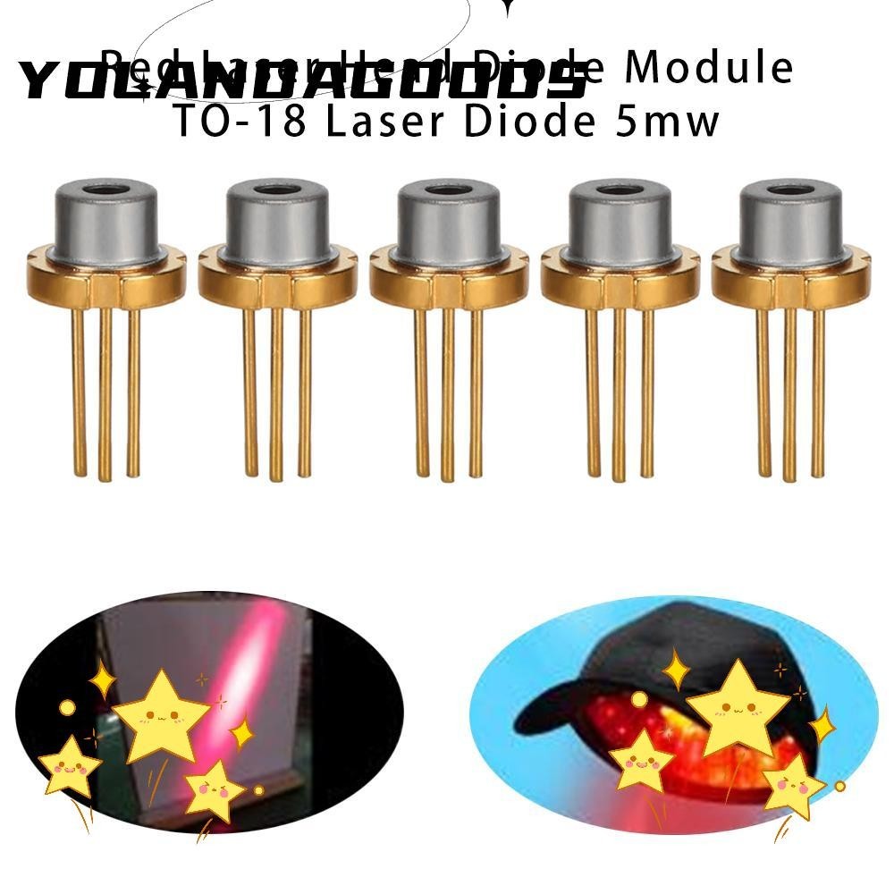 Yola 1 / 2 / 5 / 10 Đầu Laser Đỏ 5mw DIY Lab 650nm 2.2V TO-18 Diode Laser