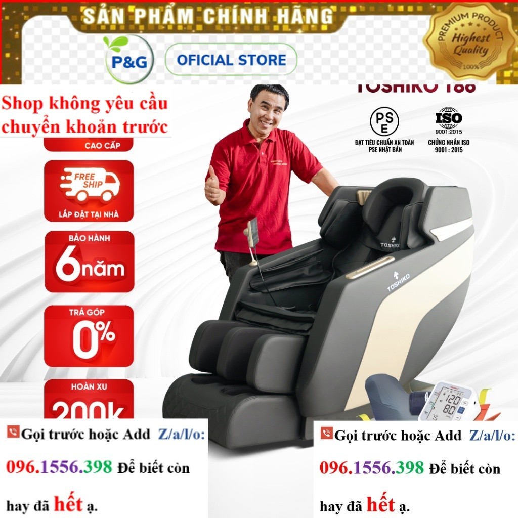 Hãng Ghế massage trị liệu toàn thân Toshiko T86 đa chức năng