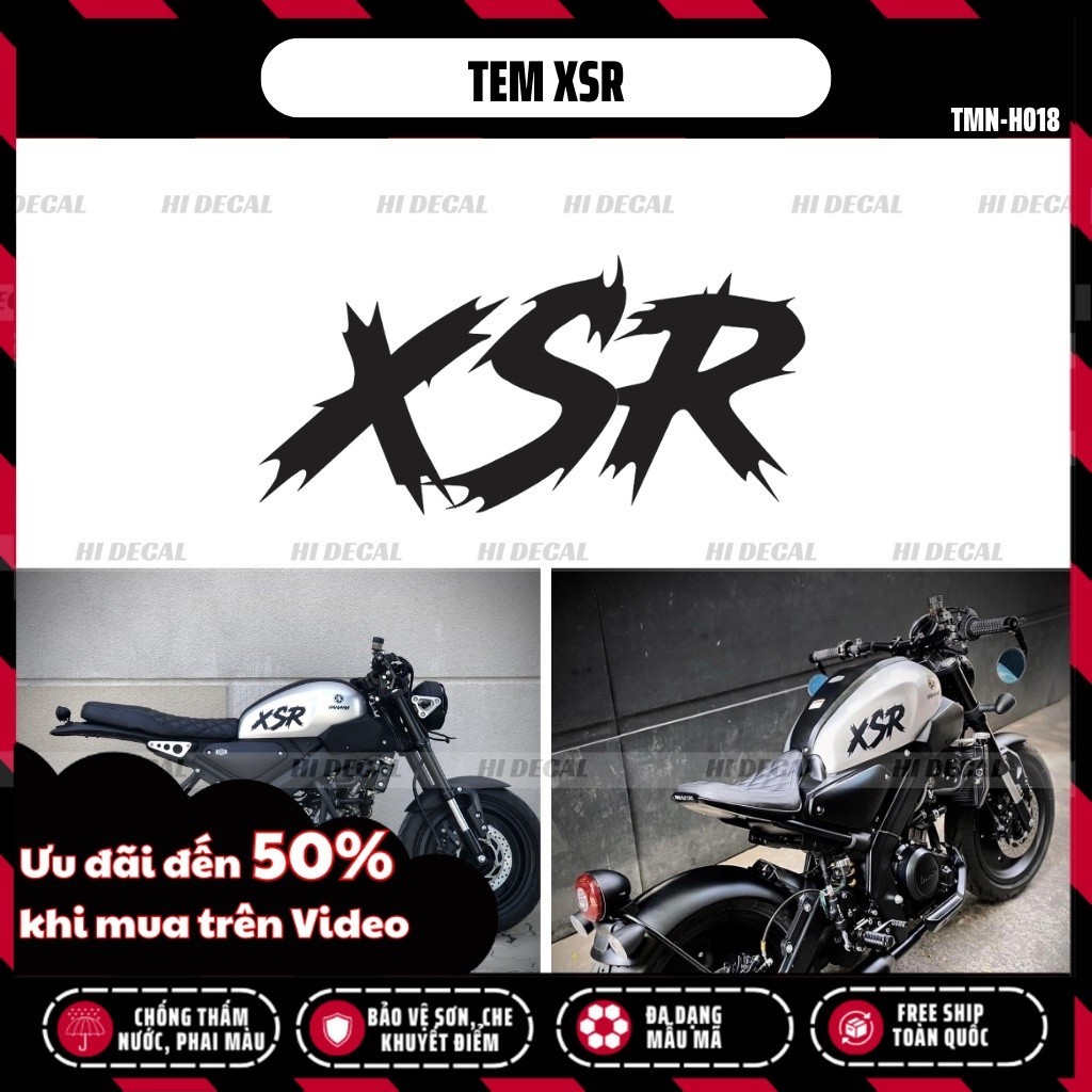 Tem XSR decal sticker dán xe XSR 155 | TMN - 018 | Decal cao cấp chống nước chống phai màu