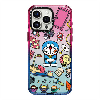 Casetifg Thương Hiệu Doremon Cotton Kẹo Ốp lưng Có Hộp Cho iPhone 15 11 12 13 14 Pro Max 14 15 Plus Màu Gradient Vỏ Chống Sốc Bảo Vệ Mặt Sau Cứng Silicon