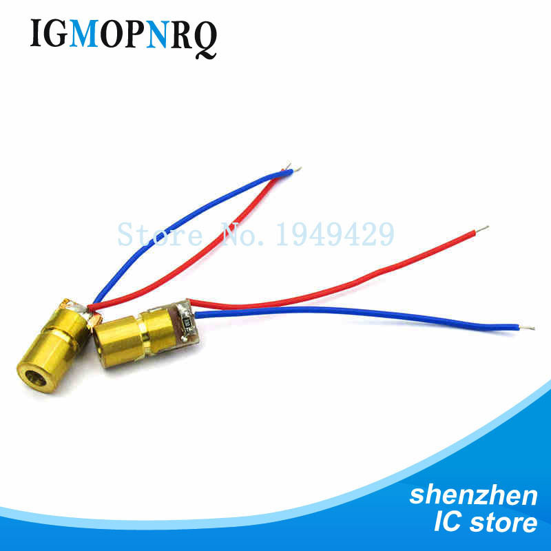 5 Chiếc 3V 5V 650nm Diodo Có Thể Điều Chỉnh Ống Laser Đồng Độ Sáng Cao 6MM Đường Kính Ngoài Diode Chấm Đỏ Mô Đun Điện Tử Đồ Chơi DIY