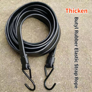 Dây đeo đàn hồi cao su Butyl dày màu đen Dây buộc bền cho xe máy Xe tải Dây buộc hành lý Dây buộc để giao hàng nhanh