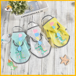 [Tendiy] Áo mưa thú cưng chống thấm nước thoải mái trong suốt che phủ toàn thân Áo khoác mưa vành cho ngoài trời