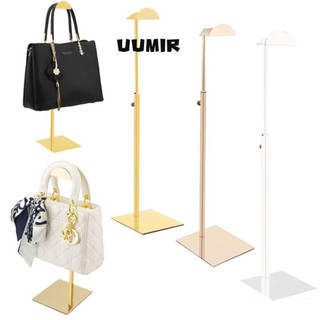 UUMIR Kệ trưng bày túi, Giá đỡ màn hình kim loại có thể điều chỉnh màu vàng / bạc, Túi xách được đánh bóng bằng thép không gỉ chất lượng cao Kệ trưng bày Túi xách nữ