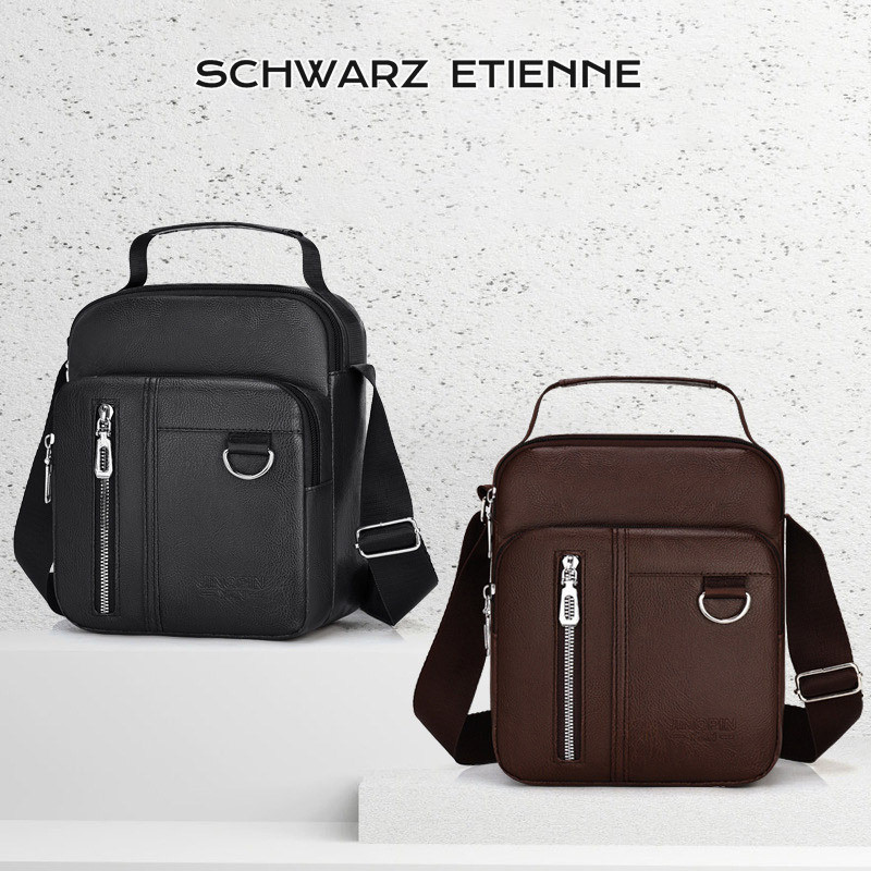 SCHWARZ ETIENNE Túi xách nam thông thường màu trơn thời trang và đơn giản, túi đeo chéo chống mài mòn công suất lớn phong cách Hàn Quốc
