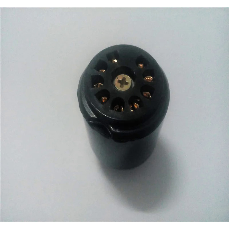 1 Chiếc Bakelite Ống Ổ Cắm TS-9-G 9 Pin Pin Vàng Cho Bảng Khuếch Đại 12AX7 / 6DJ8 / ECC82 / 6922