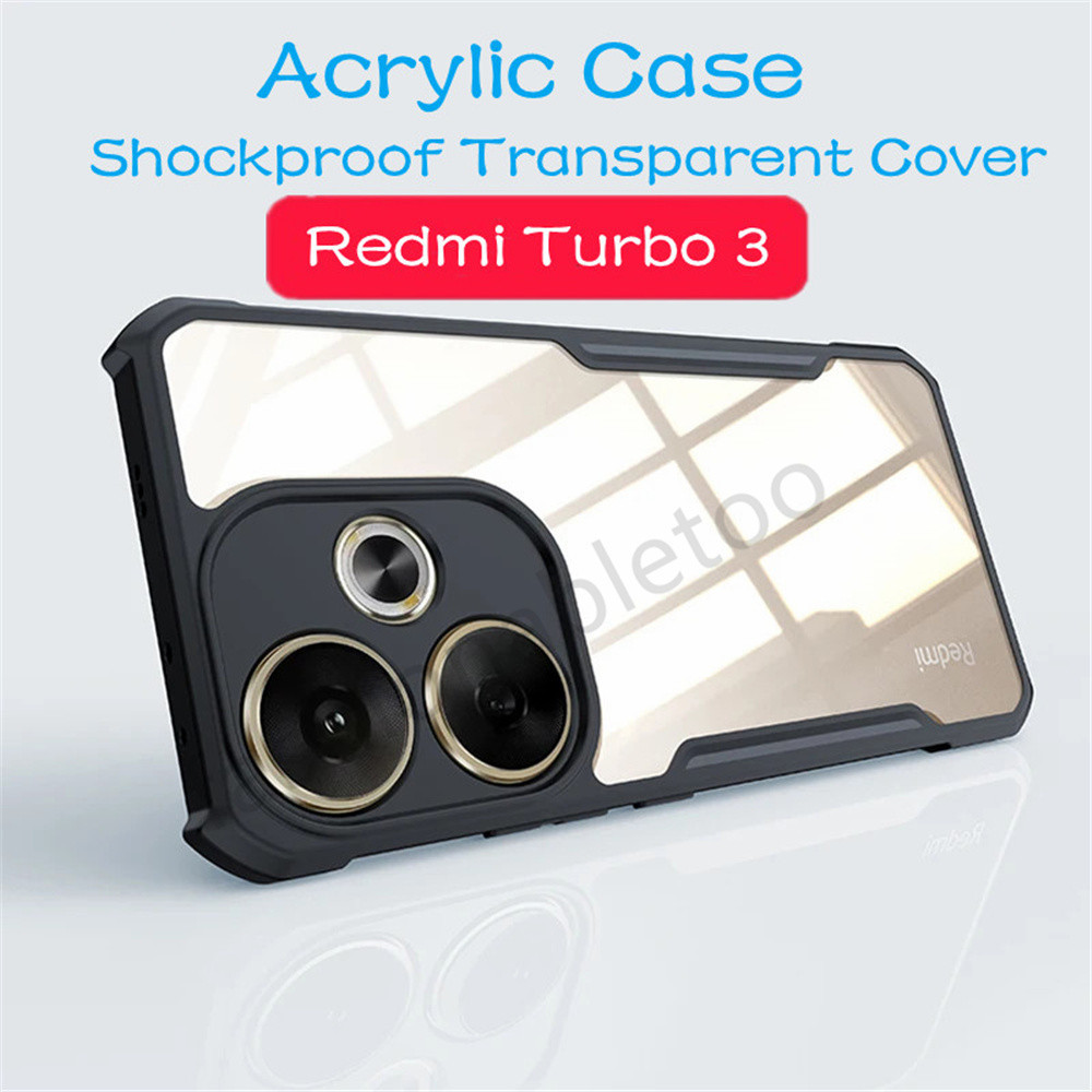 Ốp Lưng Cho Redmi Turbo 3 Turbo3 RedmiTurbo3 Trong Suốt TPU Ốp lưng Acrylic Giáp Chống Sốc Ốp Lưng