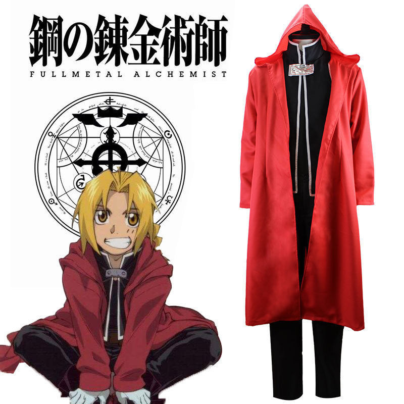 Fullmetal Nhà Giả Kim Edward Elric Trang Phục Hóa Trang Dây Xích Thép Giả Kim Thép Edward Trọn Bộ Áo