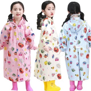 High Quality Lightweight Breathable Children's Raincoat Long One-Piece Student Big Children Poncho with Schoolbag Super Waterproof DR4N