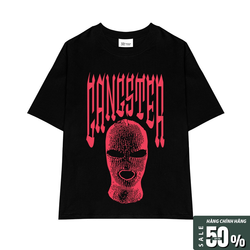Áo thun The Xide unisex hình in GANGSTER THE XIDE form rộng chất cotton 2 chiều co giãn định lượng 2