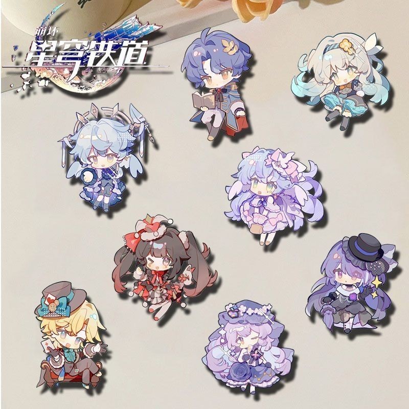 Honkai Star Rail Acrylic Trâm Phụ Kiện Anime Sparkle Robin Firefly Aventurine Dr. Tỷ lệ Huy hiệu hoạt hình Trang trí túi Kawaii
