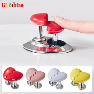 Nút bấm Closestool hình trái tim tự dính - Tấm bảo vệ móng tay Máy ép bồn cầu Bình xả Núm tủ quần áo
