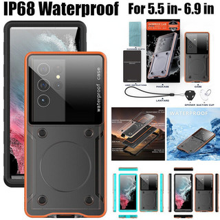 Ốp lưng chống nước cho Samsung Galaxy S20 S21 S22 S23 S24 Plus Ultra FE IP68 360° Bìa đầy đủ