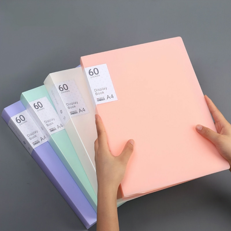 Bìa nhựa , File lá Clear Book nhiều màu đủ loại 20/40/60/100 lá, file đựng tài liệu A4 nhiều ngăn-AENEA