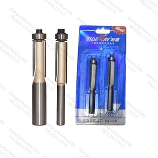Mũi phay gỗ thẳng CNC lấy nền mũi soi TIDEWAY cốt 6mm và 12mm MST-TW-0102 