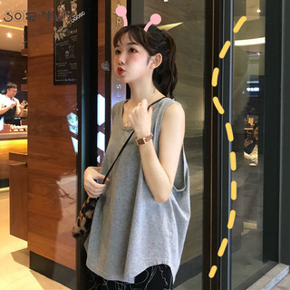SOERVIMY Áo 2 dây áo ba lỗ Thời trang hàn quốc Phong cách thanh lịch Thoải mái trendy WBX2450MWN 20Z240517