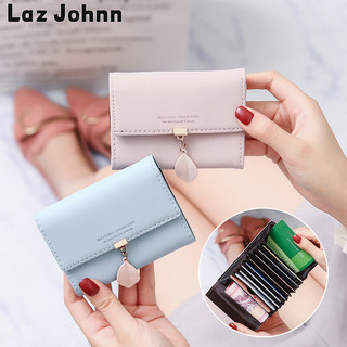 Laz Johnn Cute organ Mini Túi đựng thẻ nhỏ gọn Ví siêu mỏng đơn giản