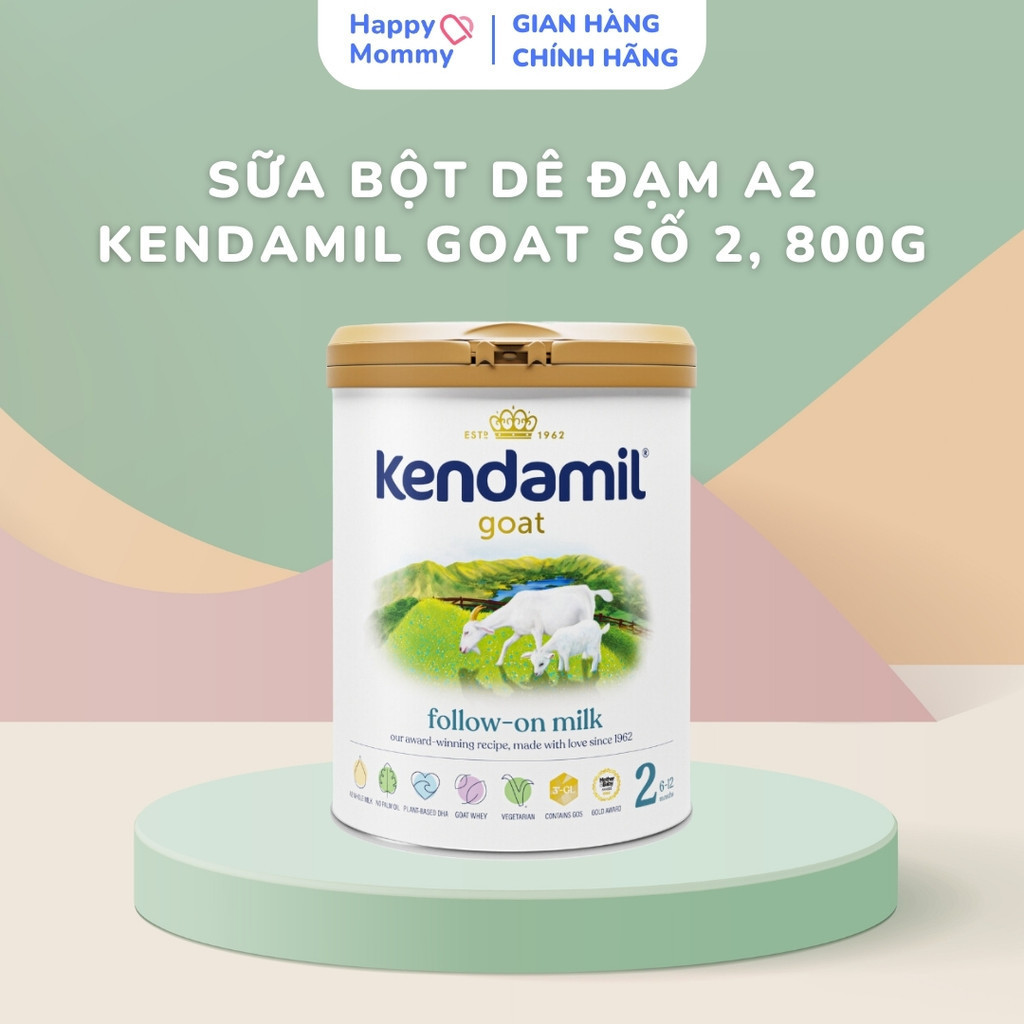 Sữa Bột Dê Đạm A2 Kendamil Goat Số 2, 800g (6-12M+)