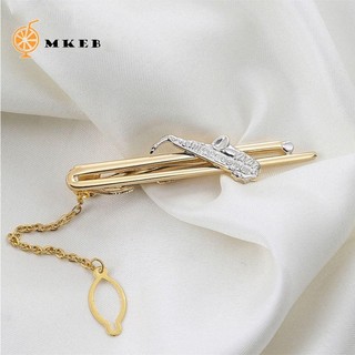 MKEB Cà Vạt Kim Loại, Cà Vạt Thanh Khóa Đồng Âm Nhạc Note Khóa Kẹp, Sáng Tạo Saxophone Trang Sức Thời Trang Nhạc Cụ Nam Cà Vạt Khóa Quý Ông