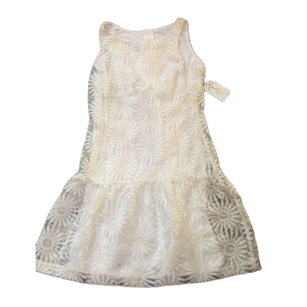 Váy đầm trắng Jessica Simpson white dress Size 2 (Mỹ)