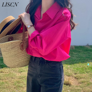 Liscn hàn Quốc Baju Wanita Lengan Panjang Áo Sơ Mi Nam Dài Tay Phong Cách Mới GM24527G7