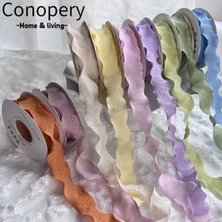 Conopery Ruy Băng Sợi Đuôi Cá, Ruy Băng Voan 10 Yard 2.5cm, Viền Sóng Xếp Ly Gói Bó Hoa Quà Tặng Chất Liệu Đóng Gói