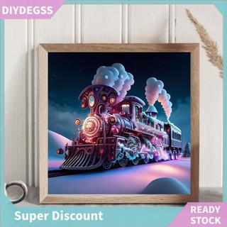 [Diydegss.vn] 5D DIY Full Round Khoan Kim Cương Tranh Xe Lửa Bộ Trang Trí Nhà Nghệ Thuật Thủ Công 30x30cm