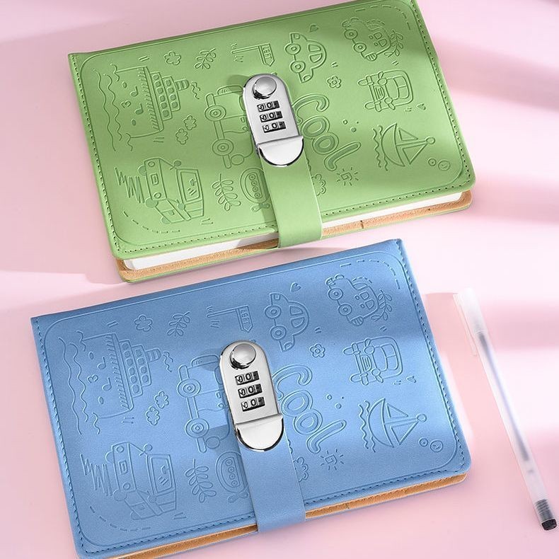 [Mã Notepad] Nhật ký khóa mã hoạt hình A5 có khóa Sổ tay mã dày Sổ tay học sinh Notepad có thể được 