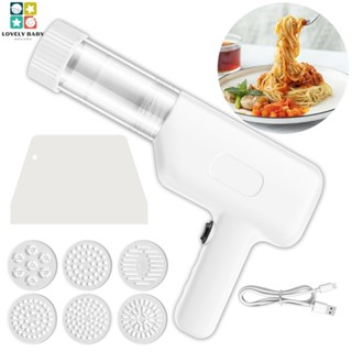 Máy làm mì ống điện cầm tay Máy làm mì ống không dây 6 trong 1 1500mAh Máy làm mì ống tự động có thể sạc lại với khuôn định hình Máy làm mì cầm tay SHOPSBC0550