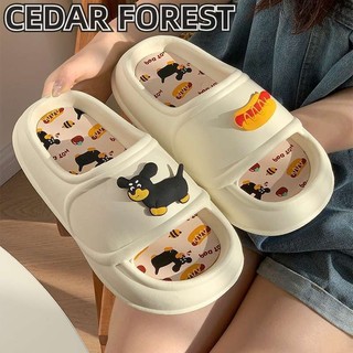 Dép eva nữ mới hoạt hình dễ thương xúc xích chó nhà chống trơn trượt đế dày có thể tháo rời dép