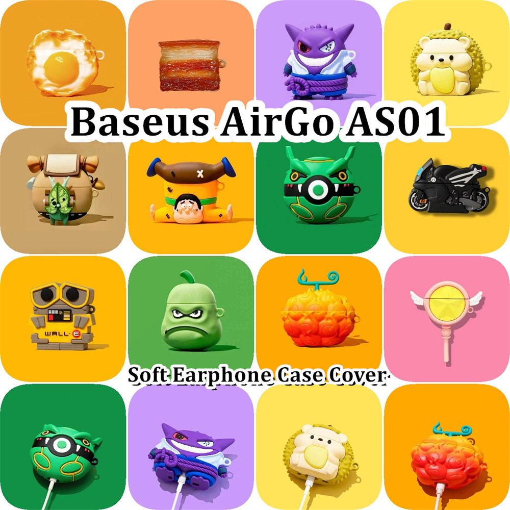 Hàng có sẵn Cho Baseus AirGo AS01 ốp tai ng Case Vỏ Bảo phim hoạt hình Buồn cười NO.3
