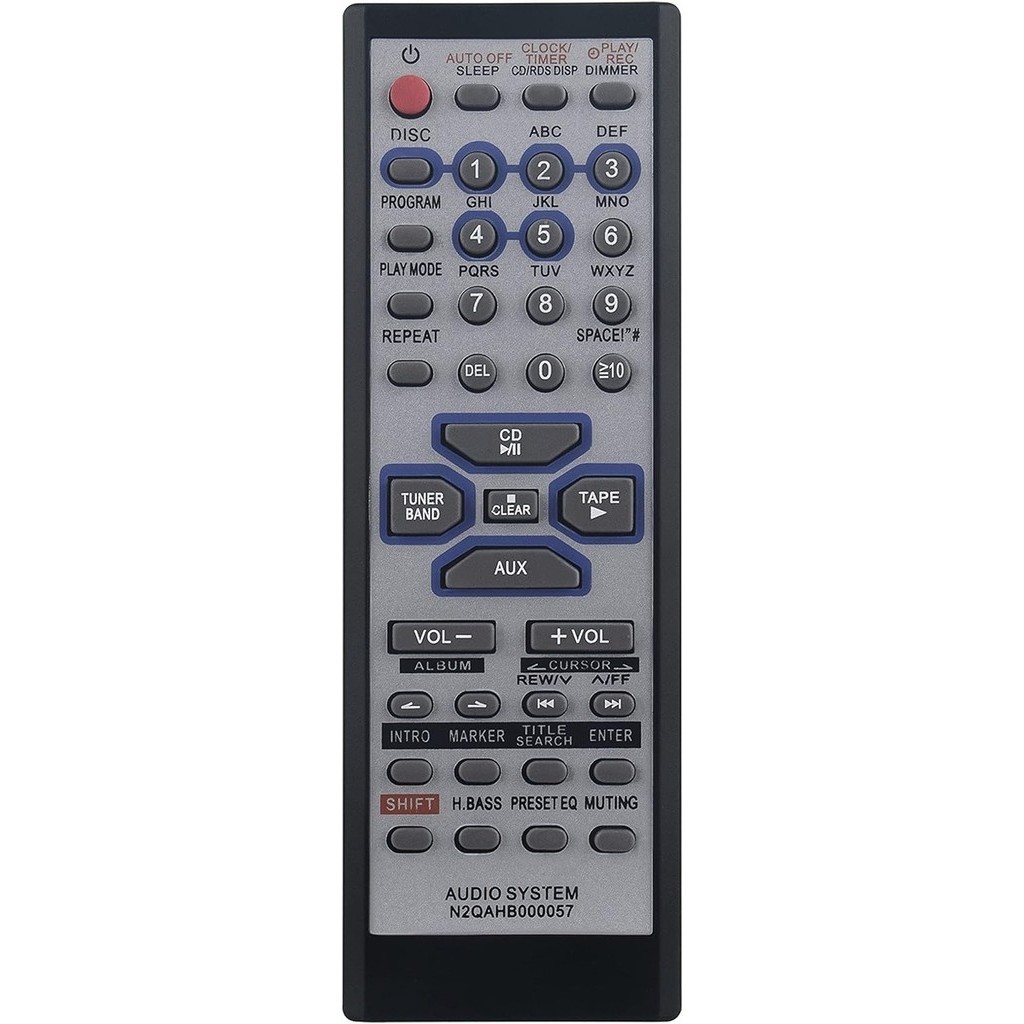 N2QAHB000057 Thay thế từ xa phù hợp cho hệ thống âm thanh nổi CD Panasonic SC-AK330 SC-AK333 SC-AK23
