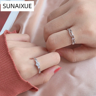 Nhẫn đôi mạ bạc thời trang