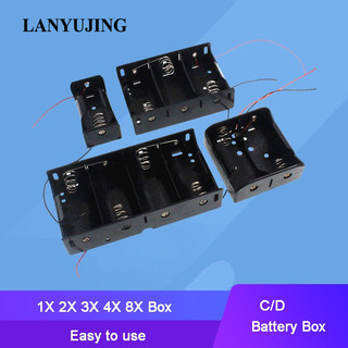 Hộp Đựng Pin Kèm Dây Dẫn D C 1/2/3/4/6/8