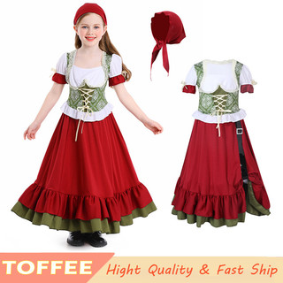 Lễ hội bia truyền thống của Đức Lễ hội bia đỏ xanh cho trẻ em Cô gái Mexico Phục vụ bàn Trang phục Cosplay Quần áo trẻ em