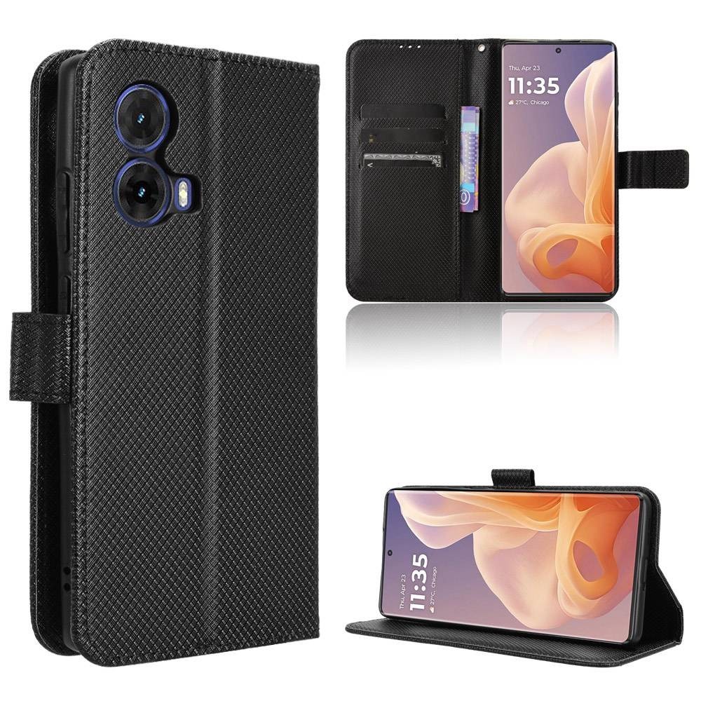 Thời Trang Kim Cương Lật Dành Cho Motorola Moto G85 5G Ví Dành Cho Moto S50 NEO 5G Dây Da PU Vỏ Khe 