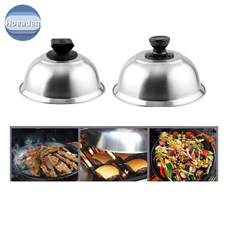 Hoeaden Grill Dome Cover Thép không gỉ Burger Cover Nắp nồi tròn cho dụng cụ nấu ăn Nhà bếp Burgers