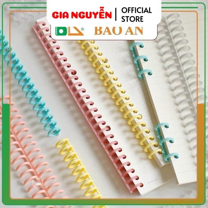 COMBO 3  Thanh Còng Nhựa, Binder làm sổ A5/B5/A5, - Nhiều màu làm planer sổ còng đã đục lỗ